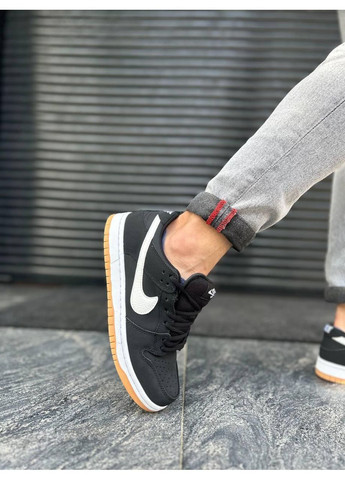 Чорні Зимовий кросівки чоловічі nike sb dunk black gum найк сб данк No Brand