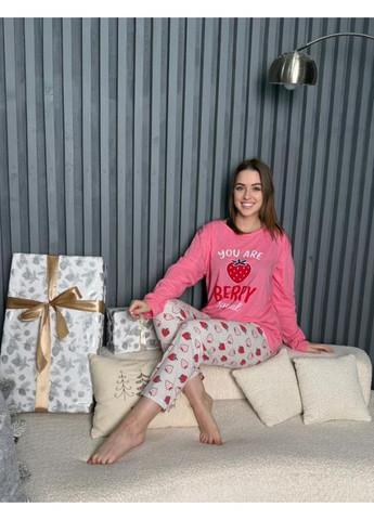 Комбинированная всесезон пижама женская супербатальная хлопковая с кофтой и штанами,турция кофта + брюки Ruyam