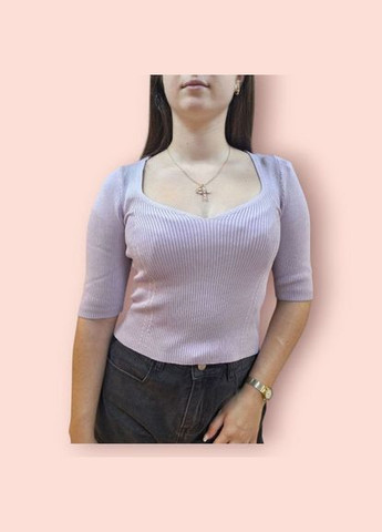 Футболка вискозная с фигурным вырезом, (арт. 408) No Brand - (350886027)