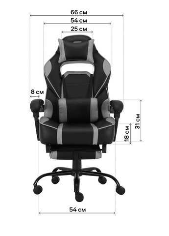Геймерське крісло X2748 Fabric Black Suede GT Racer (286421833)