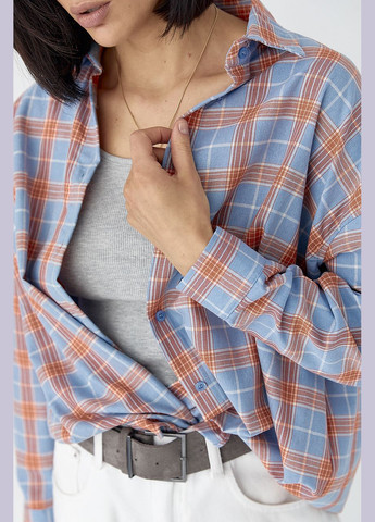 Жіноча сорочка в клітку з кишенею Lurex (343277270)