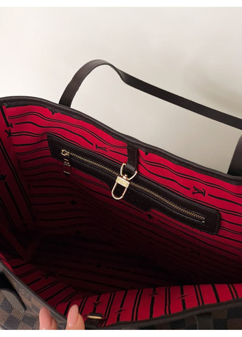 Сумка жіночаNeverfull коричневий шаховий шопер No Brand (369934867)