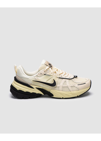 Чорні Осінні кросівки чоловічі nike v2k runtekk beige / black найк в2к рантекк No Brand