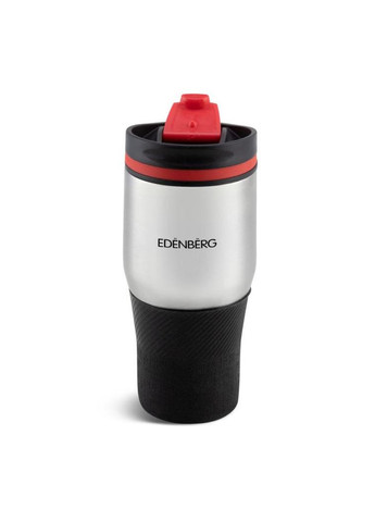 Термокружка термос-чашка EB-631 380 мл Нержавеющая сталь с силиконовым нескользящим держателем Edenberg (360544314)