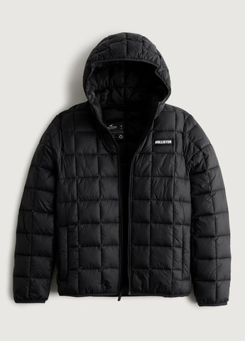 Чорна демісезонна куртка hc9786m Hollister
