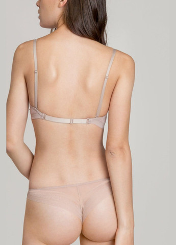 Чёрный балконет бюстгальтер трансформер с чашками push-up Gisela с косточками