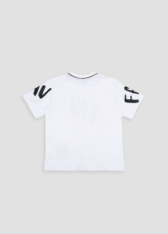 Белая летняя футболка с коротким рукавом для мальчика цвет белый цб-00243027 BLN