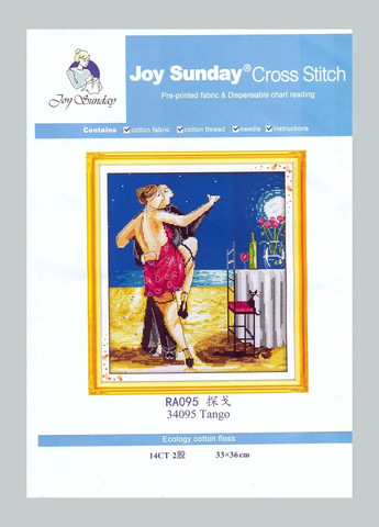 Набір для вишивання за нанесеною на канву схемою "Tango". AIDA 14CT printed, 33*36 см Joy Sunday (313612917)