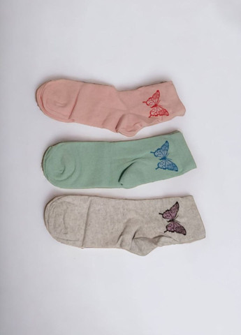 Комбинированные набор женских носков веселые бабочки (1030-01) Житомир бабочки (364653389)