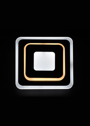 Сучасний квадратний світильник стельовий LED для кімнати кухні ванної 26133 Чорний 4х20х20 см. Sunnysky (364492862)