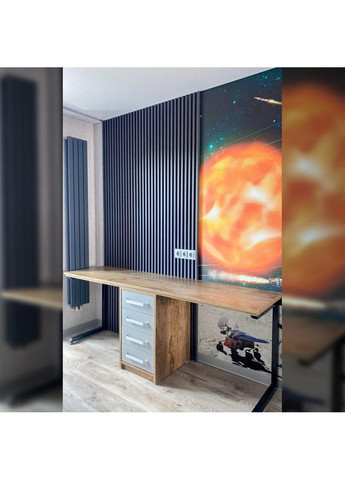 Рельс декоративный WPC стеновой 3000х160х23мм Графит SW-00001529 Sticker Wall (354661442)