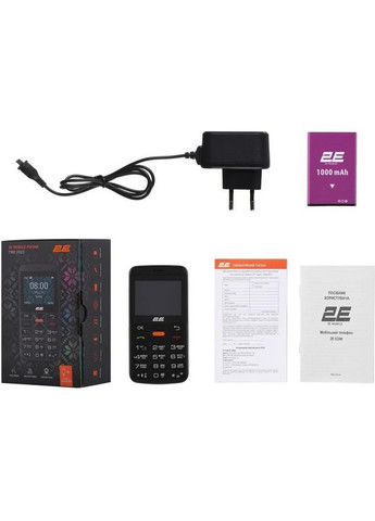Мобільний телефон (бабушкофон) T180 MAX Black (688130251051) 2E (330029925)