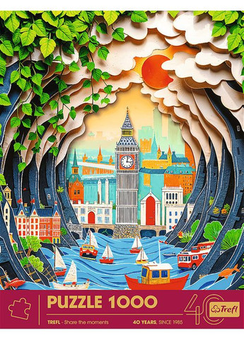 Пазл Лондон с 3D эффектом 1000 элементов Trefl (361224986)