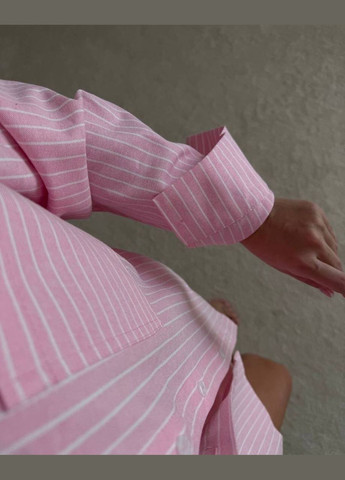 Розовая кэжуал рубашка в полоску Adelante