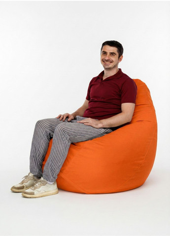 Кресло-мешок Груша Oxford L (135x90 см) Водоотталкивающий Оранжевый MrBean (370386182)