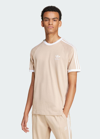 Бежева футболка adicolor classics 3-stripes adidas