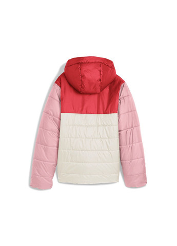 Белая демисезонная детская куртка essentials hooded padded jacket youth Puma