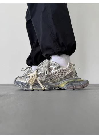 Бежевые летние кроссовки balenciaga 3xl worn-out/light beige баленсиага No Brand