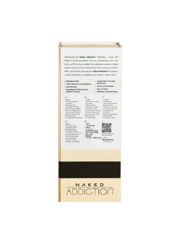 Фалоімітатор Naked 9 Silicone Dual Density Bendable Dildo VanillADDICTION 17163 ADDICTION (391588604)