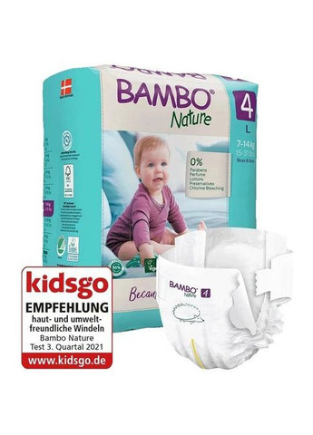 Эко Подгузники на липучках Nature 4 (7-14 кг), 24 шт. Bambo 1000019254 (366578354)