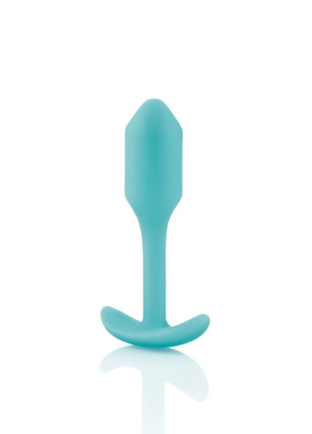 Бесшовная силиконовая анальная пробка с утяжелением - Snug Plug 1 зеленая B-Vibe (294182193)