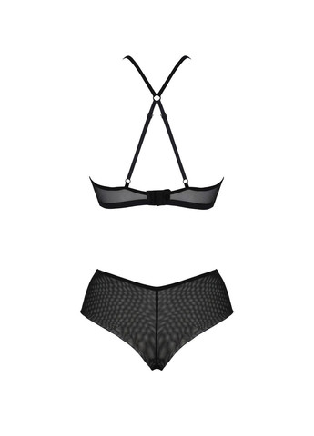 Комбинированный демисезонный комплект kerria bikini black, xxl/xxxl, бралет и трусики-бикини Passion