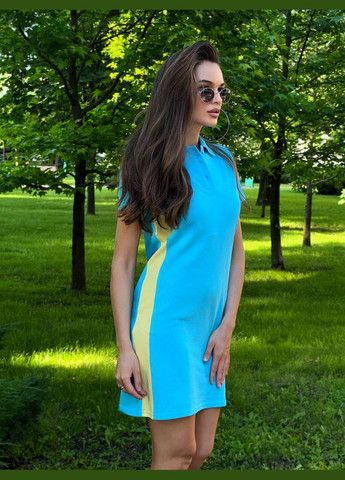 Голубое кэжуал женское платье лакоста No Brand