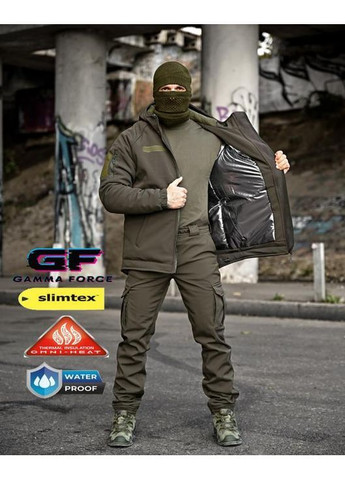 Тактический мужской зимний костюм SoftShell олива No Brand