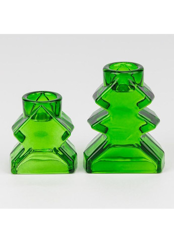 Набор из 2 подсвечников Елка, зеленый, 8,5х7 (2 набора) ELISEY (366215045)
