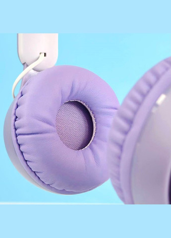 Дитячі бездротові навушники з котячими вушками QC-28T Cat Ear Бузкові No Brand (304254328)