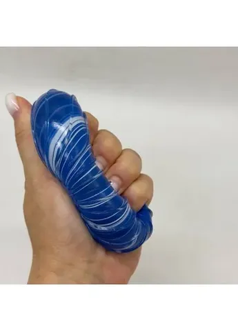 Сквіш антистресс "Куля мармурова" 6,5cm (СИНІЙ) МІС (404982454)