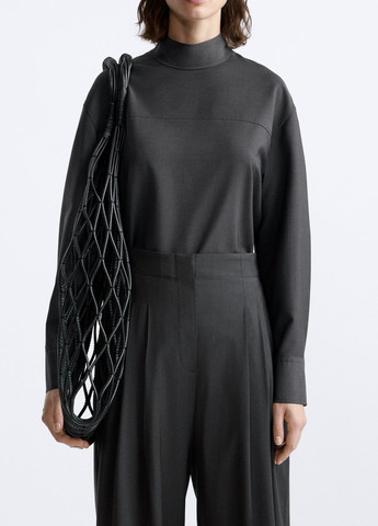Темно-серая демисезонная блузка Zara
