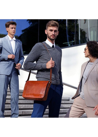 Чоловіча шкіряна сумка через плече 25х32х8 см Time Resistance (315874315)