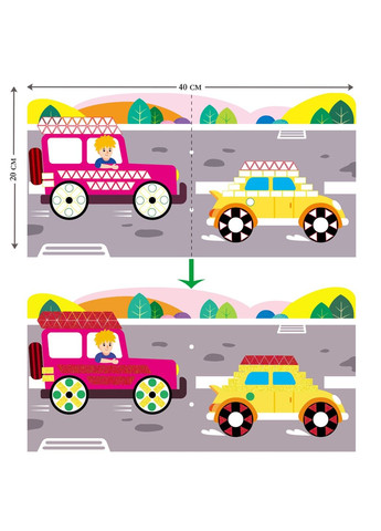 Набор для творчества аппликация-мозаика "Машины" CH 191595 Avenir (297003073)