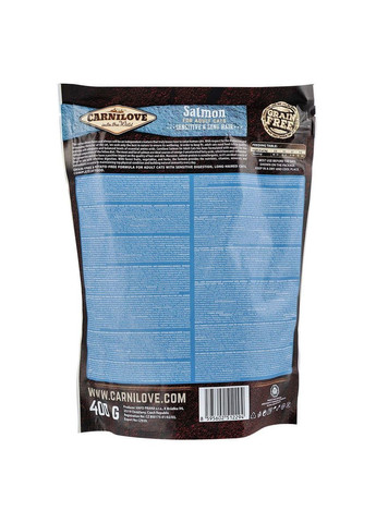 Сухой корм Cat Sensitive & Long Hair для кошек с чувствительным пищеварением, лосось, 400 г Carnilove (363196443)