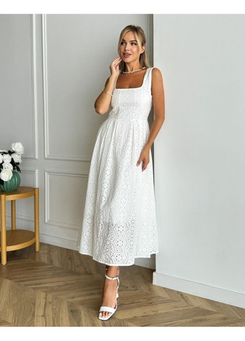 Білий сарафан з відкритою спиною 111749 No Brand