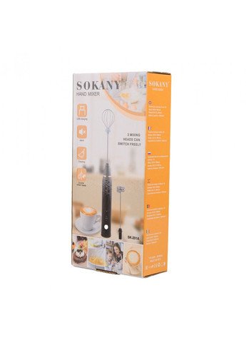 Аккумуляторный бесшумный капучинатор 2 насадки 1200 мАч с USB зарядкой SK-201A Sokany (367724372)