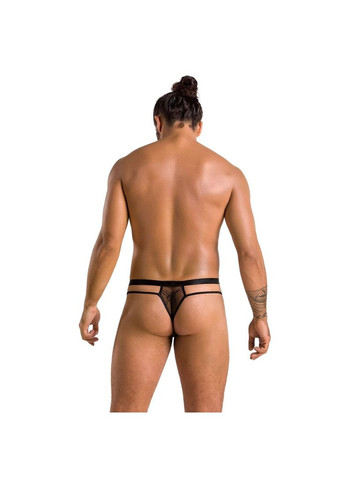 Мужские прозрачные стринги 029 THONG COLLIN L/XL Black, сетка Passion (369951369)