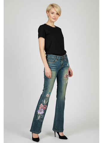 Жіночі вінтажні клешені джинси Синій Tantra - (364315612)