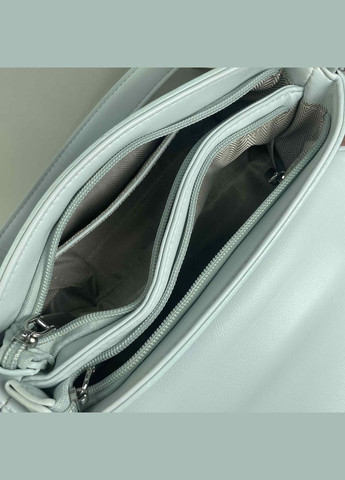 Жіноча сумка крос-боді з відділеннями на блискавці з екошкіри блакитна Alex&Mia (324114020)