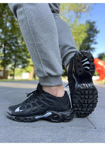 Сірі Осінні кросівки чоловічі nike air max tn terrascape plus black white grey найк аір макс тн плюс No Brand