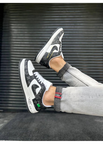 КРОССОВКИ ЖЕНСКИЕ NIKE AIR FORCE 1 LOW X LOUIS VUITTON НАЙК АИР ФОРС 1 ПРЕМИУМ No Brand белые демисезоны (367173440)