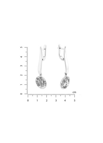 Сережки срібні Тризуб Володимира 925 Skifska Etnika (364203220)