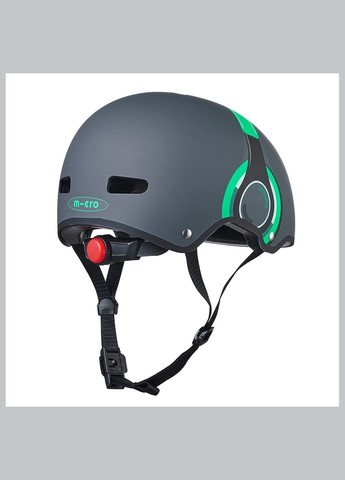 Захисний шолом Розмір M 52-56 см зелений з малюнком навушників LED (AC2111BX) Micro (326805706)