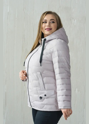 Бежева демісезонна куртка демісезонна жіноча великого розміру SK