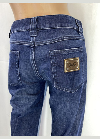Комбинированные демисезонные прямые джинсы D&G