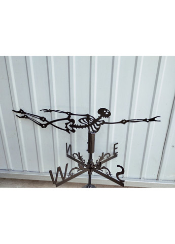 Флюгер на будинок Скелет, флюгер на дах з металу 3 мм. No Brand (368896477)