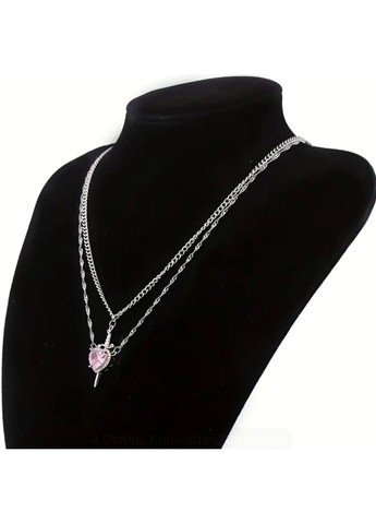 Парні підвіски "сердечко і меч", парні підвіски з сердечком і мечем, підвіски дружби, кулон, кольє Fashion Jewelry (337718814)