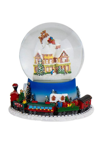 Фигурка снежный шар Санта на оленях 16х16х16 см 16016-040 Lefard (346528724)