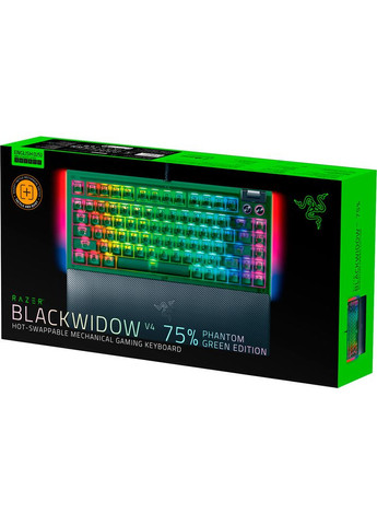 Клавіатура BlackWidow V4 75% Phantom Green (RZ03-05003300-R3M1) Razer (348058388)